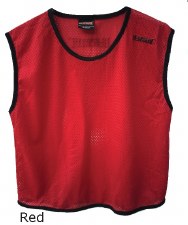 LS Mesh Bib Large Boys Red